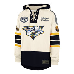 OLD TIME HOCKEY NASHVILLE PREDATORS VINTAGE PUCK DROP DUAL '47 HERITAGE LACER CREAM