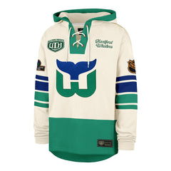 OLD TIME HOCKEY HARTFORD WHALERS VINTAGE PUCK DROP DUAL '47 HERITAGE LACER CREAM