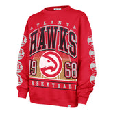ATLANTA HAWKS GO BIG '47 OVERSIZED CREW WOMENS RED