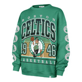 BOSTON CELTICS GO BIG '47 OVERSIZED CREW WOMENS KELLY