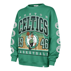 BOSTON CELTICS GO BIG '47 OVERSIZED CREW WOMENS KELLY