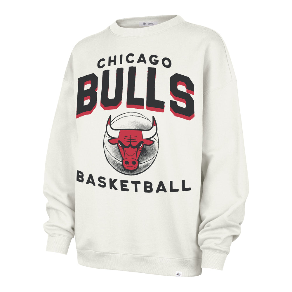 CHICAGO BULLS ARCH CLOUD '47 OVERSIZED CREW WOMENS SANDSTONE