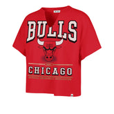 CHICAGO BULLS ELATION OVERSIZED '47 NOTCH NECK TEE WOMENS RED