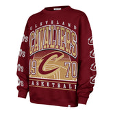 CLEVELAND CAVALIERS GO BIG '47 OVERSIZED CREW WOMENS CARDINAL