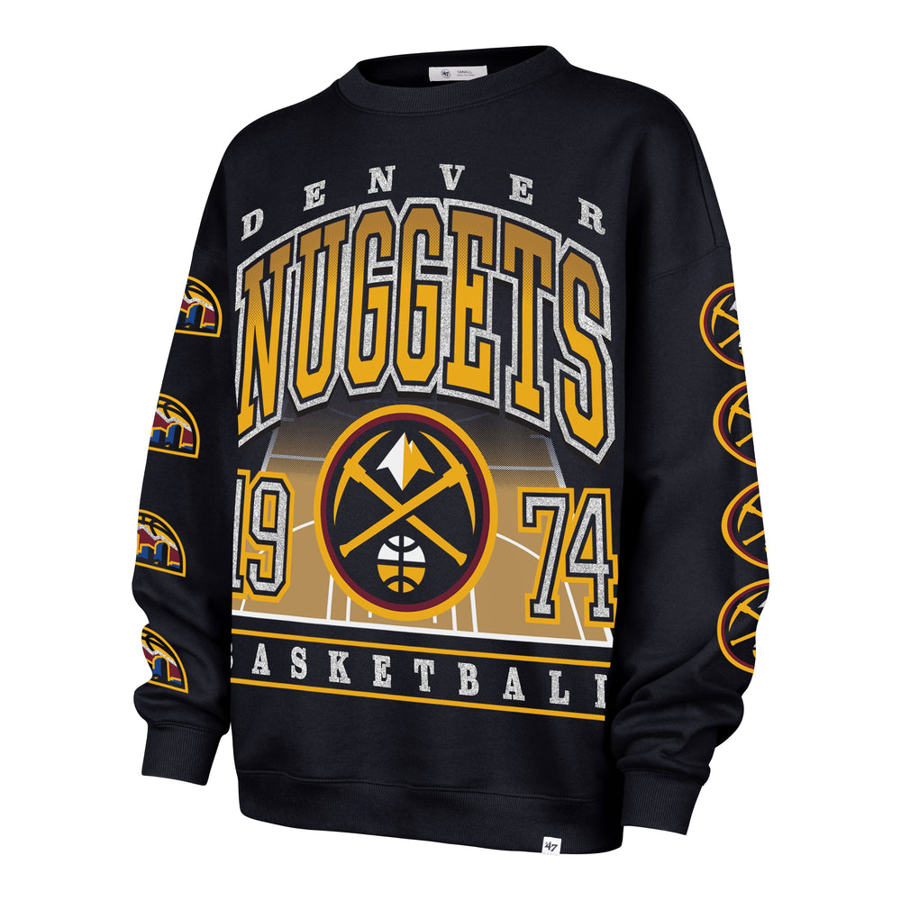 DENVER NUGGETS GO BIG '47 OVERSIZED CREW WOMENS FALL NAVY