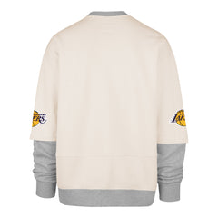 LOS ANGELES LAKERS TRIFECTA '47 DOUBLE LAYERED SNAP CREW CREAM
