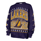 LOS ANGELES LAKERS GO BIG '47 OVERSIZED CREW WOMENS PURPLE