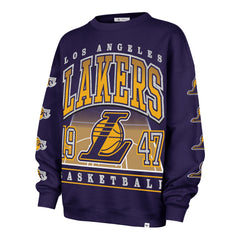LOS ANGELES LAKERS GO BIG '47 OVERSIZED CREW WOMENS PURPLE