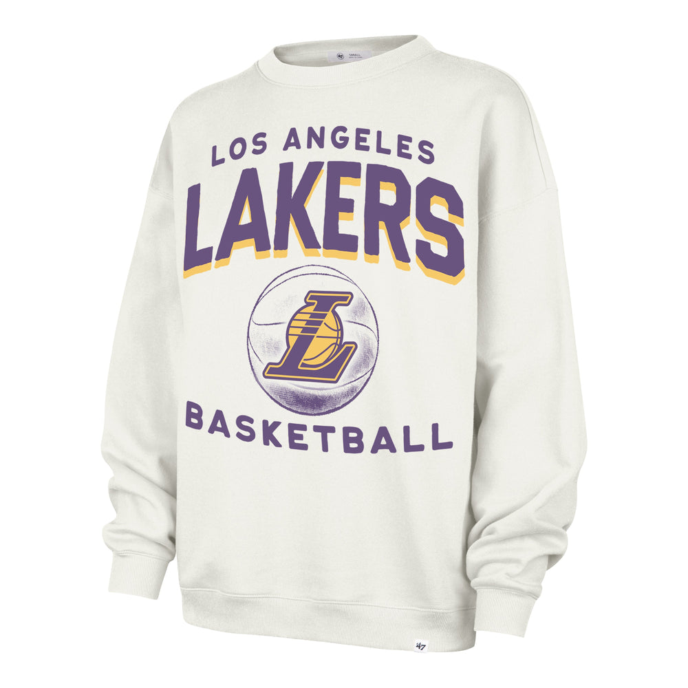 LOS ANGELES LAKERS ARCH CLOUD '47 OVERSIZED CREW WOMENS SANDSTONE