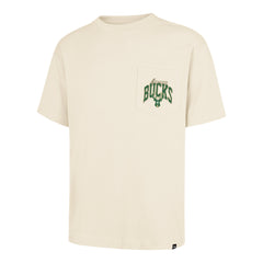 MILWAUKEE BUCKS BACK DOOR POCKET '47 FOUNDATION TEE CREAM