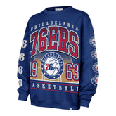 PHILADELPHIA 76ERS GO BIG OVERSIZED CREW WOMENS ROYAL