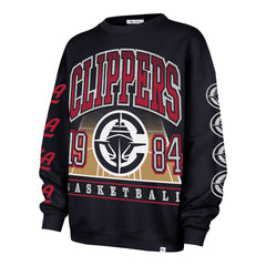 LOS ANGELES CLIPPERS GO BIG '47 OVERSIZED CREW WOMENS FALL NAVY