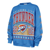 OKLAHOMA CITY THUNDER GO BIG '47 OVERSIZED CREW WOMENS BLUE RAZ