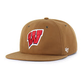 WISCONSIN BADGERS CARHARTT '47 CAPTAIN RL RELAXED FIT BROWN