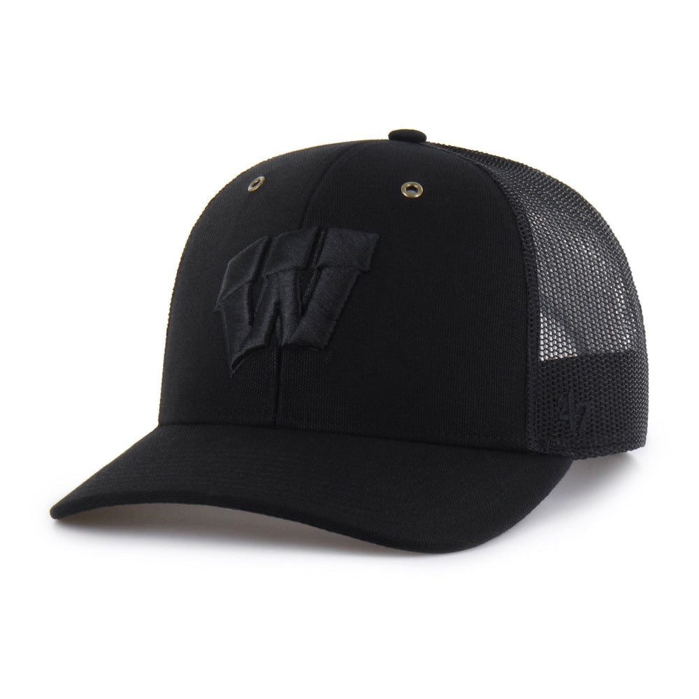 WISCONSIN BADGERS CARHARTT '47 TRUCKER BLACK