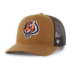 CINCINNATI BENGALS CARHARTT '47 TRUCKER RF RELAXED FIT BROWN