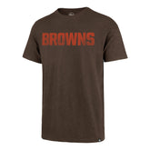 CLEVELAND BROWNS GRIT WORDMARK '47 SCRUM TEE CHOCOLATE