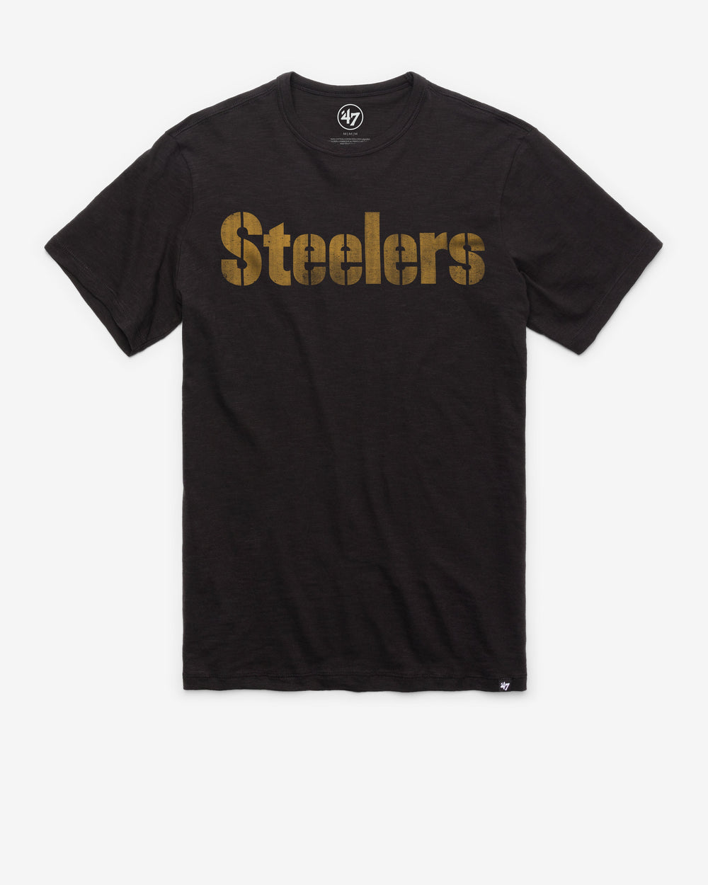 PITTSBURGH STEELERS GRIT WORDMARK '47 SCRUM TEE JET BLACK