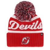 NEW JERSEY DEVILS SPIRITED '47 CUFF KNIT RED