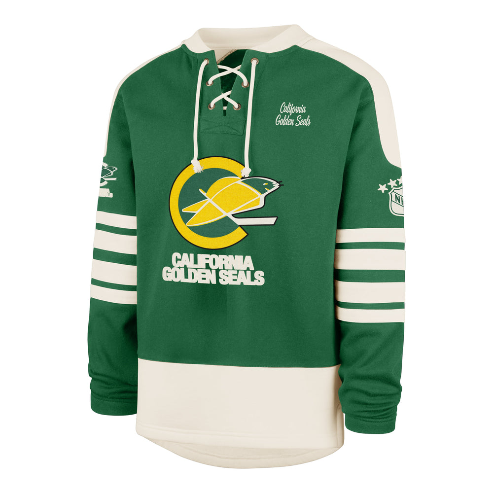 CALIFORNIA GOLDEN SEALS VINTAGE SWEEP CHECK '47 ETERNAL LACER HOOD KELLY