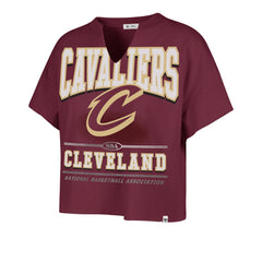 CLEVELAND CAVALIERS ELATION OVERSIZED '47 NOTCH NECK TEE WOMENS CARDINAL