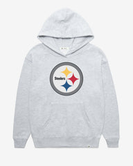PITTSBURGH STEELERS IMPRINT '47 NAOMI HOOD WOMENS RELAY GREY