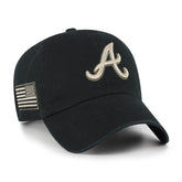 ATLANTA BRAVES KHAKI ACCENTS '47 CLEAN UP BLACK