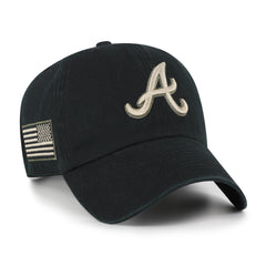 ATLANTA BRAVES KHAKI ACCENTS '47 CLEAN UP BLACK