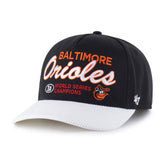 BALTIMORE ORIOLES COOPERSTOWN WORLD SERIES MULTI TIME '47 HITCH RF RELAXED FIT BLACK