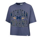 MICHIGAN WOLVERINES WINDTHROW '47 RAVINE CROP TEE WOMENS PORTAL