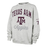 TEXAS A&M AGGIES STONEY CLOVER LANE X '47 OVERSIZED GLITTER ARCH CREW WOMENS RELAY GREY