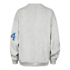 DETROIT LIONS STONEY CLOVER LANE X '47 OVERSIZED GLITTER ARCH CREW WOMENS RELAY GREY