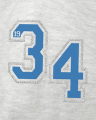 DETROIT LIONS STONEY CLOVER LANE X '47 OVERSIZED GLITTER ARCH CREW WOMENS RELAY GREY