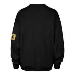 PITTSBURGH STEELERS STONEY CLOVER LANE X '47 OVERSIZED GLITTER ARCH CREW WOMENS JET BLACK