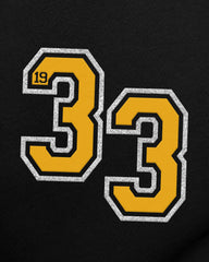 PITTSBURGH STEELERS STONEY CLOVER LANE X '47 OVERSIZED GLITTER ARCH CREW WOMENS JET BLACK