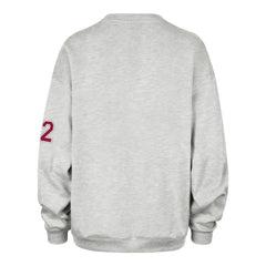 WASHINGTON COMMANDERS STONEY CLOVER LANE X '47 OVERSIZED GLITTER ARCH CREW WOMENS RELAY GREY