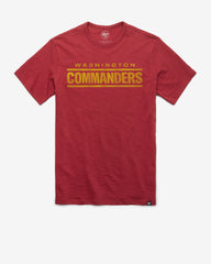 WASHINGTON COMMANDERS GRIT '47 SCRUM TEE CARDINAL