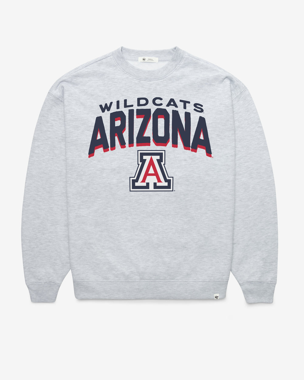 ARIZONA WILDCATS CAMPUS ARCH CLOUD '47 OVERSIZED CREW WOMENS RELAY GREY