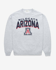 ARIZONA WILDCATS CAMPUS ARCH CLOUD '47 OVERSIZED CREW WOMENS RELAY GREY
