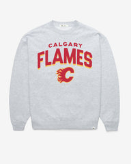 CALGARY FLAMES CAMPUS ARCH CLOUD '47 OVERSIZED CREW WOMENS RELAY GREY