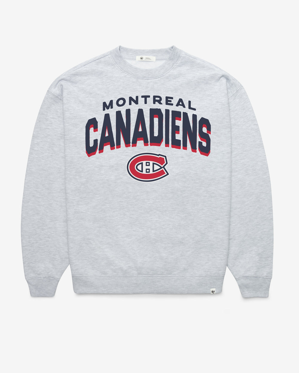 MONTREAL CANADIENS CAMPUS ARCH CLOUD '47 OVERSIZED CREW WOMENS RELAY GREY