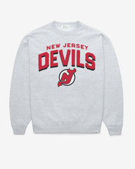 NEW JERSEY DEVILS CAMPUS ARCH CLOUD '47 OVERSIZED CREW WOMENS RELAY GREY