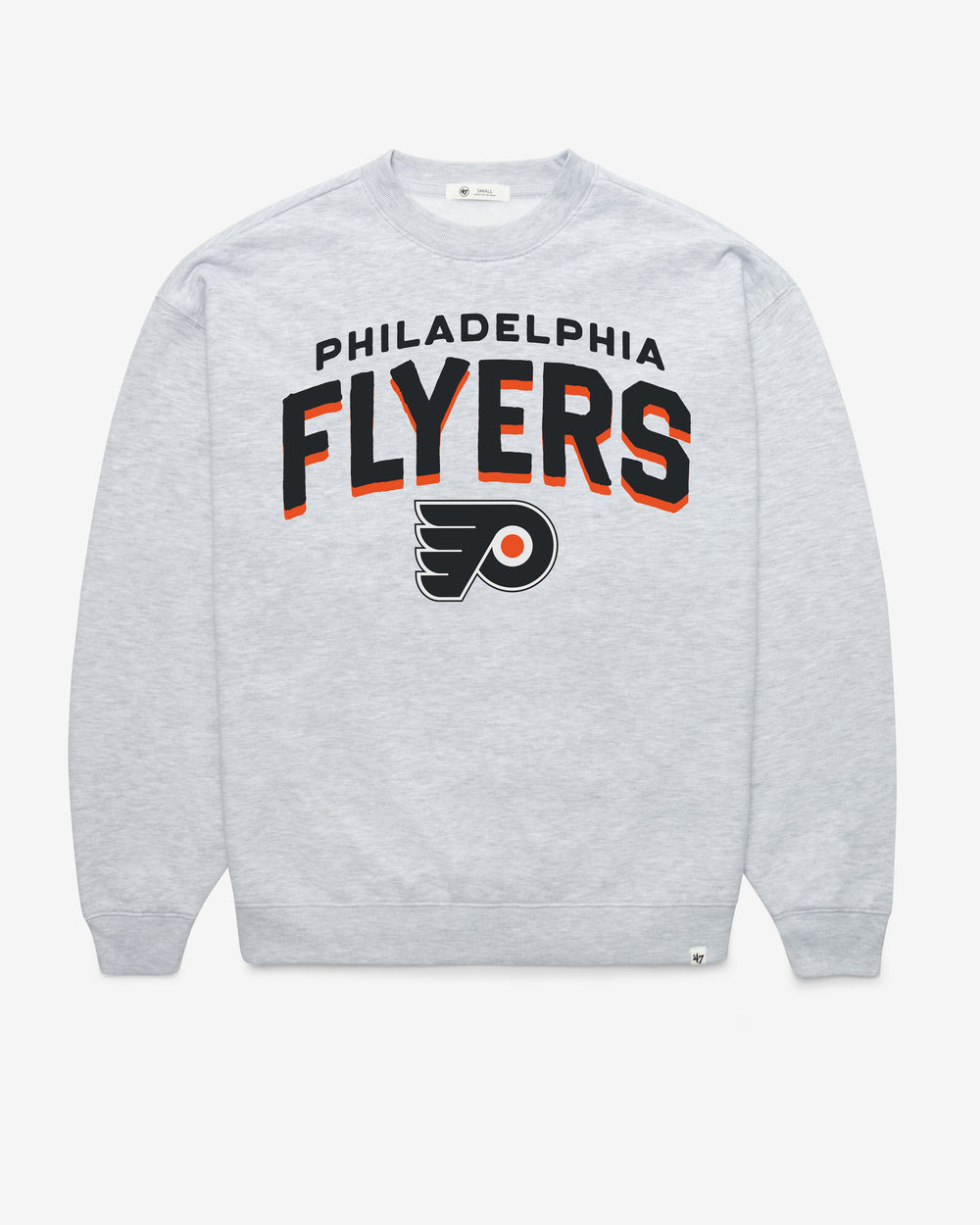 PHILADELPHIA FLYERS CAMPUS ARCH CLOUD '47 OVERSIZED CREW WOMENS RELAY GREY