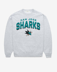 SAN JOSE SHARKS CAMPUS ARCH CLOUD '47 OVERSIZED CREW WOMENS RELAY GREY