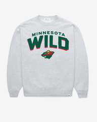 MINNESOTA WILD CAMPUS ARCH CLOUD '47 OVERSIZED CREW WOMENS RELAY GREY