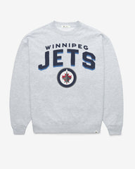 WINNIPEG JETS CAMPUS ARCH CLOUD '47 OVERSIZED CREW WOMENS RELAY GREY