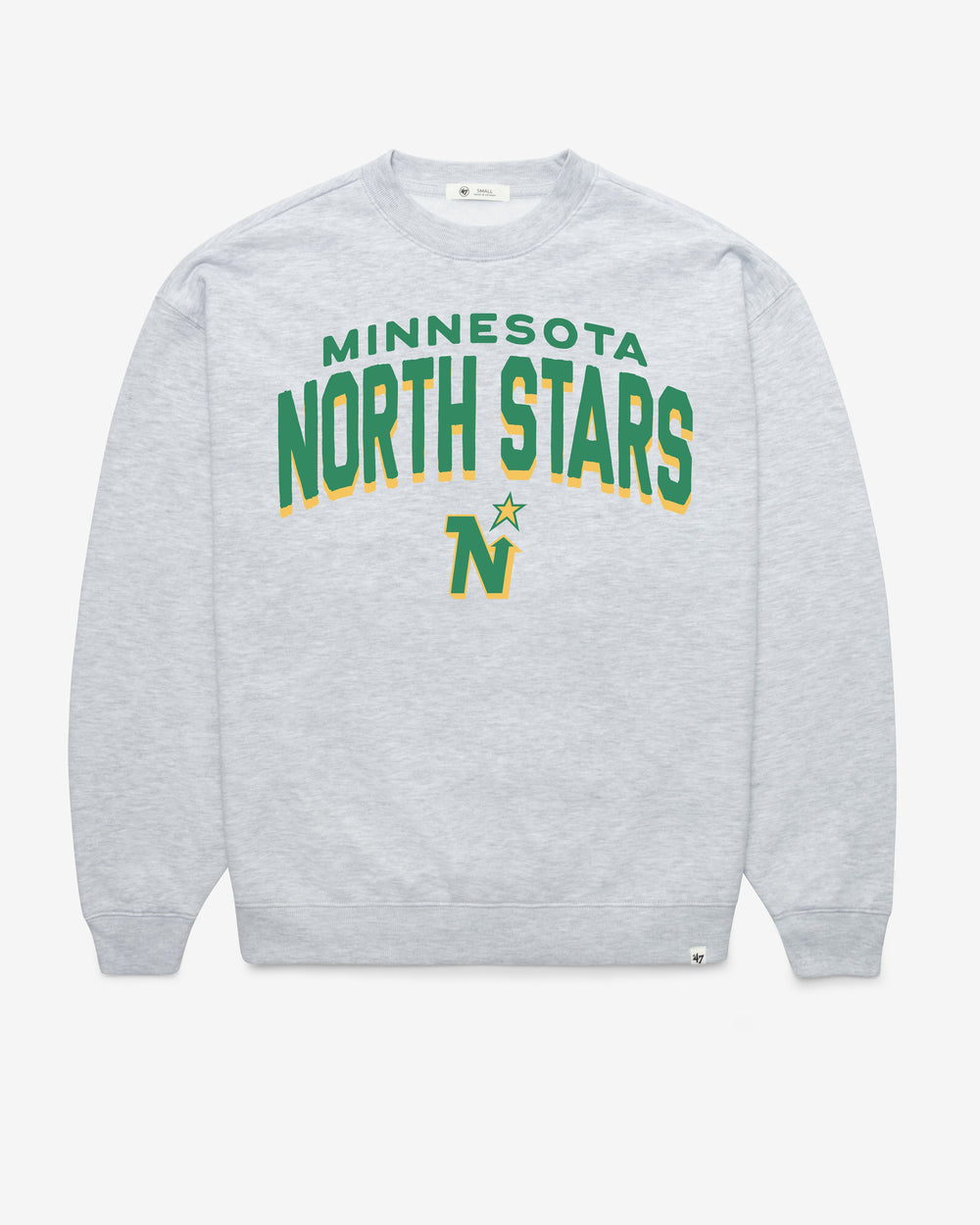 MINNESOTA/DALLAS STARS VINTAGE CAMPUS ARCH CLOUD '47 OVERSIZED CREW WOMENS RELAY GREY
