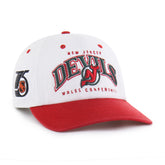 NEW JERSEY DEVILS VINTAGE RETRO FREEZE '47 CLEAN UP MF MID FIT RAW WHITE