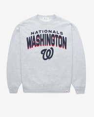 WASHINGTON NATIONALS CAMPUS ARCH CLOUD '47 OVERSIZED CREW WOMENS RELAY GREY