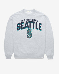 SEATTLE MARINERS CAMPUS ARCH CLOUD '47 OVERSIZED CREW WOMENS RELAY GREY